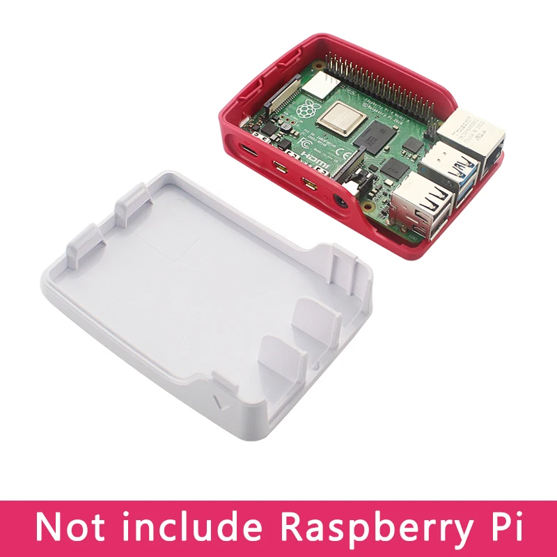 Оригинальный Официальный чехол для Raspberry Pi 4 белый и красный корпус пластиковый