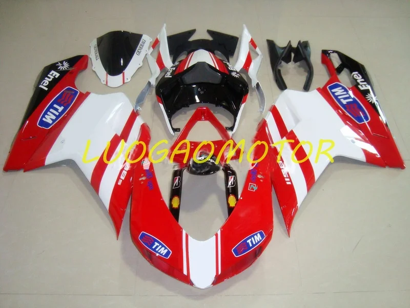 

Injection fairing kit custom fairings for Red PearlWhite DUCATI 848 1098 1198 Bodywork 848S 1098s 1198s 2007-2008-2009-2011-2010