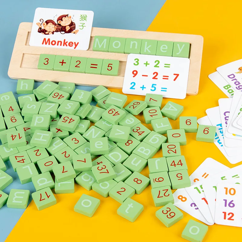 

Детские развивающие игрушки Монтессори, алфавитные игры с цифрами, Деревянные Учебные пособия для раннего развития детей