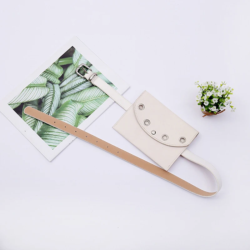 Женская поясная сумка кожаная женская модная на бедрах черная для телефона |