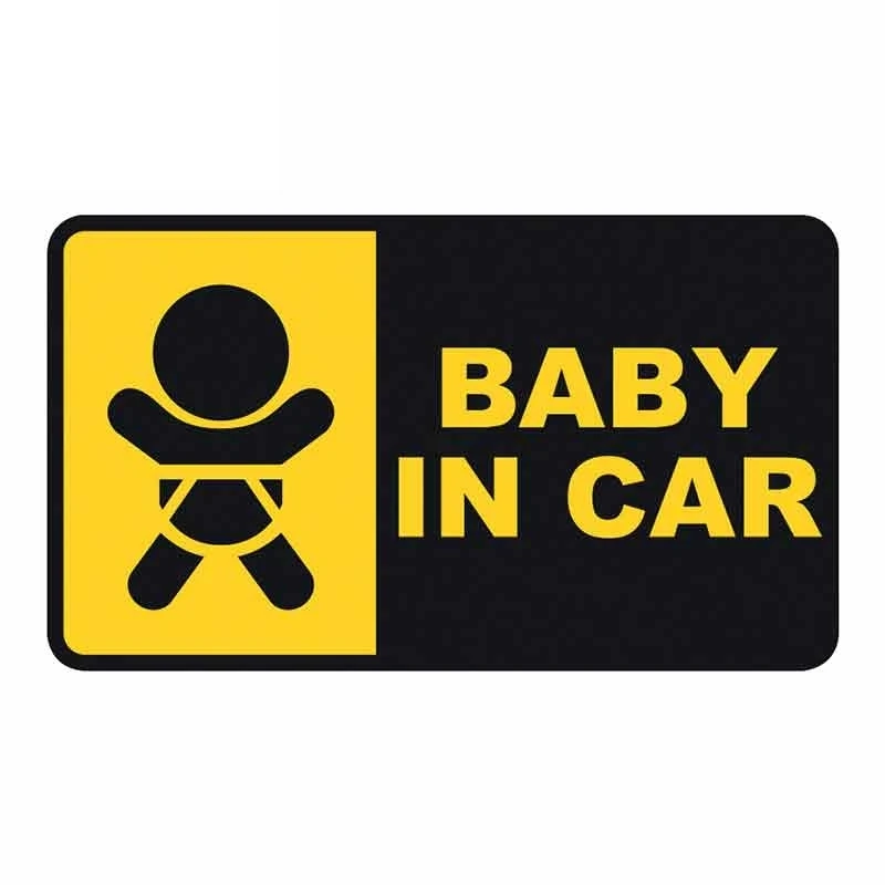 

13cm X 8cm for Baby In Car Glue Stickers Fine Decal RV VAN 3D DIY Bumper Trunk Truck Graphics Vinyl JDM Car Accessories
