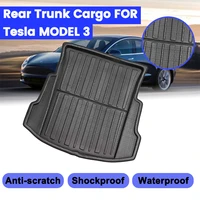 for tesla model 3 floor mat rear trunk cover matt mat floor carpet mud non slip anti dust waterproof car cargo liner boot tray