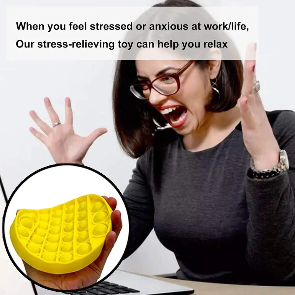 Amazon Hot Selling Novelty Funny Anti-stress Toys Bubble Popping Game Push Fidget Sensory Toy Push pop Bubble Fidget Anxiety