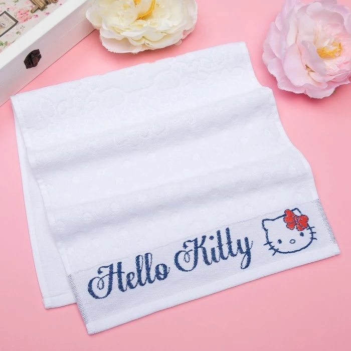 Полотенце детское Hello Kitty 70х130 см цвет белый 100% хлопок 400 г/м²|Полотенца| |