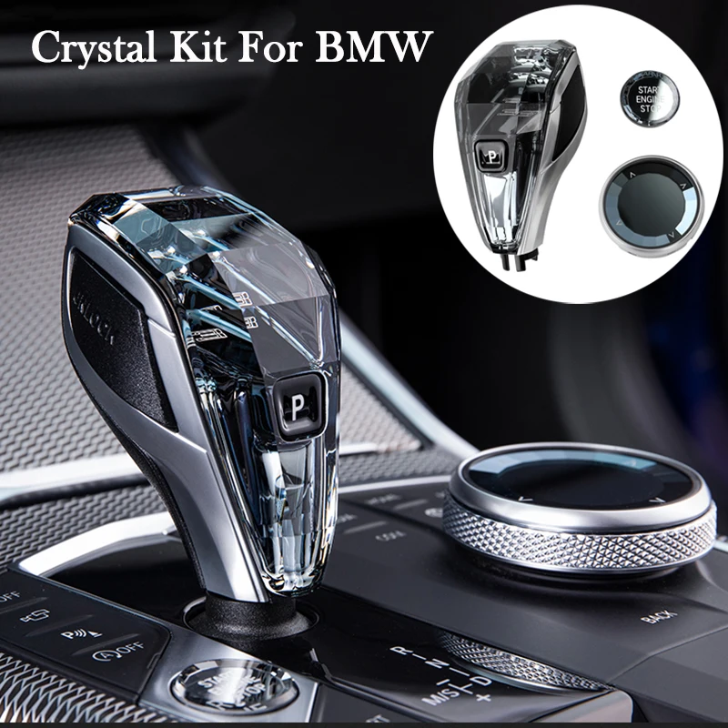 

Crystal Gear Shift Knob Handles Gearbox Lever Stick Head Start Button For BMW 3 4 5 Series G20 F30 F31 F34 F32 F33 F36 F10 F11