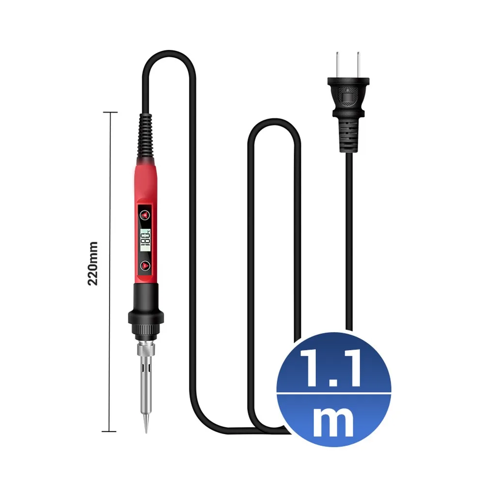 

60W Digital Electric Soldering Iron LCD Display Temperature Adjustable 220V 110V Welding Tools 900 Series Soldering Iron Tip