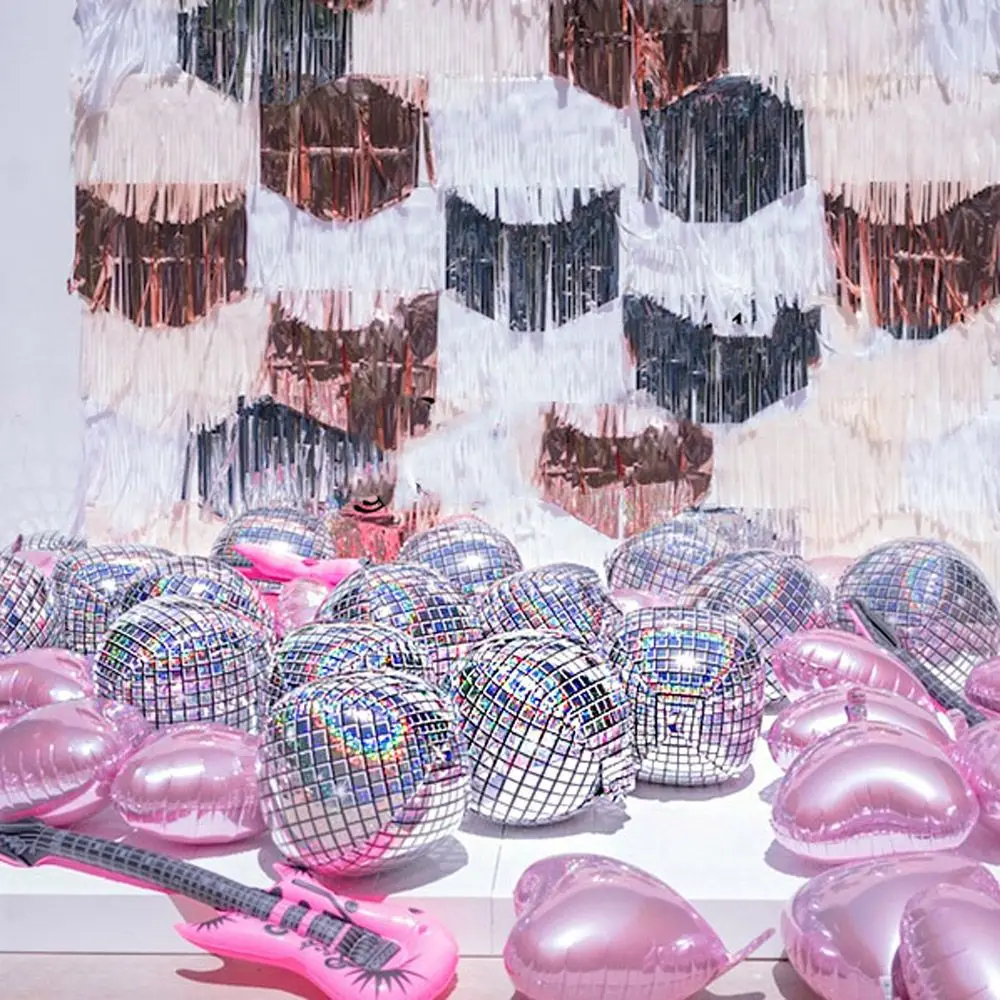 5 шт. шары из алюминиевой фольги 4D диско шар для дня рождения свадьбы Бар реквизит