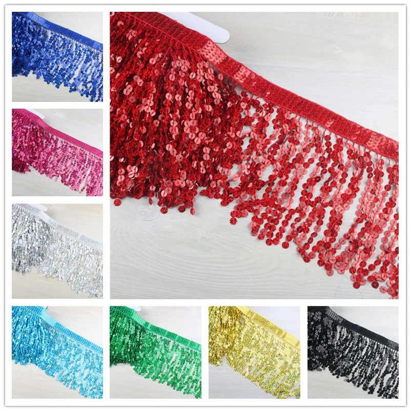 Igh Quality 10 Yards/lot Tassel Fringe Trim Lace DIY Decoration Stage Performance Curtain Ribbon