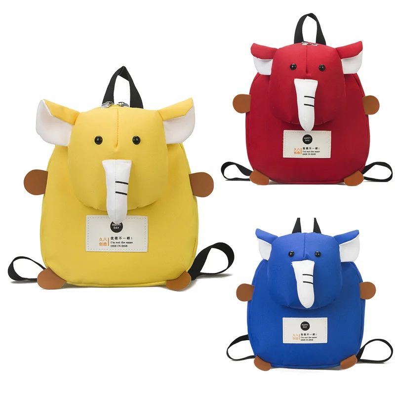 

KAMIDA Kindergarten School Backpack Boy Girl Cute Baby Elephant Trend Bag Cute Style Backpack Candy Color Cartoon Stereo Package
