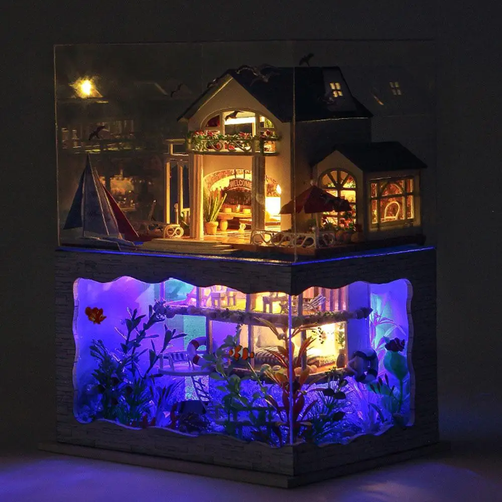Миниатюрный Кукольный домик для творчества сборка Гавайских кукольных домиков