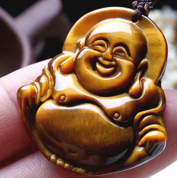 Подвеска ручной работы из натурального камня тигровый глаз золотые подвески