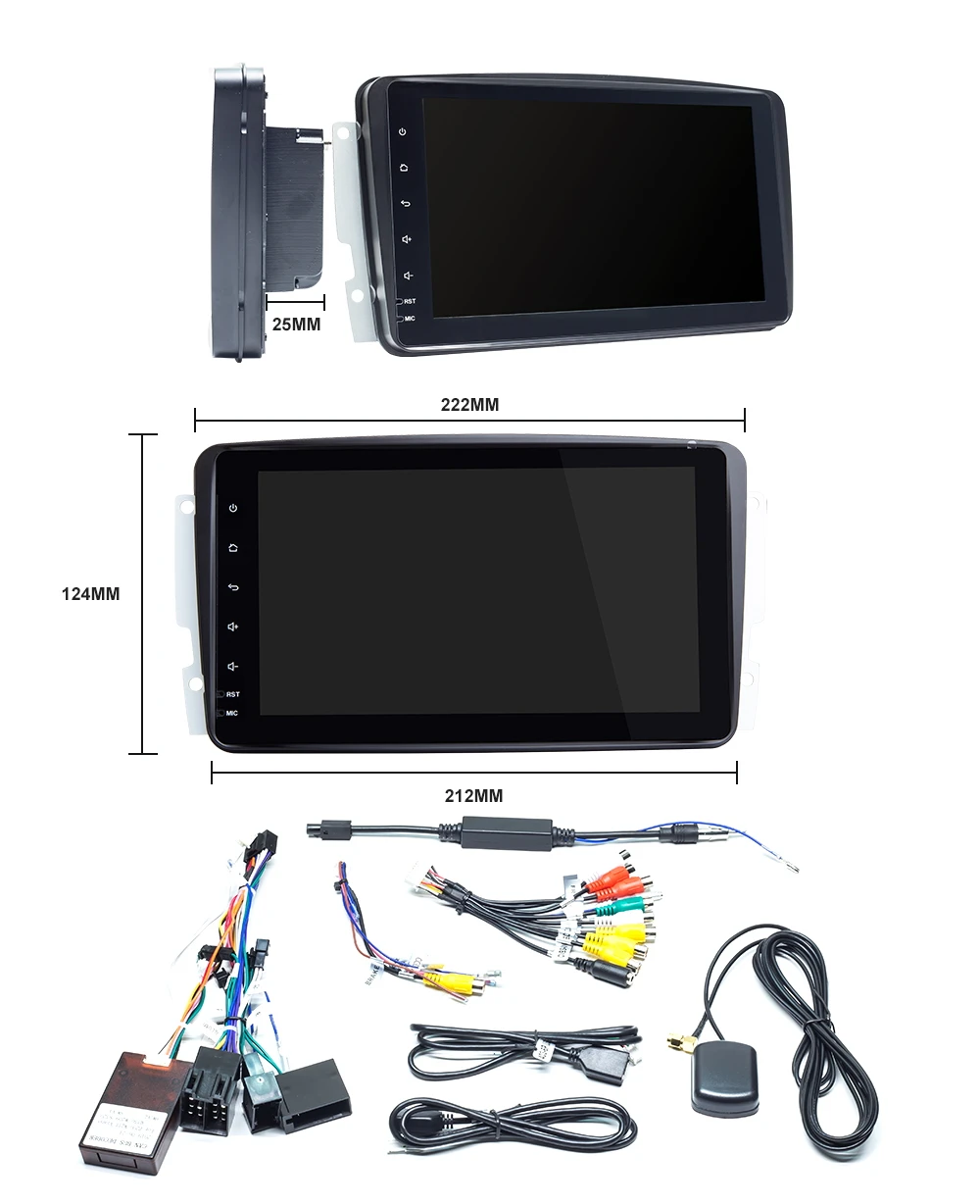 Автомобильный мультимедийный плеер ZLTOOPAI 2 Din радио GPS Android 10 для Mercedes Benz CLK W209 Vito W639