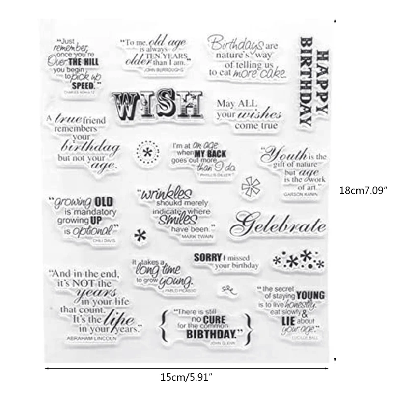 Взросления Силиконовые DIY прозрачные наклейки материалы для скрапбукинга