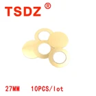 Медный зуммер, пьезоэлектрическая керамическая пластина, диаметр 27 мм, 10 шт.партия