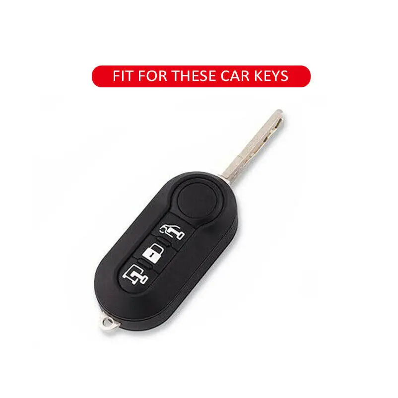 Чехол для автомобильного ключа из ТПУ с 3 кнопками 1 шт. чехол Fiat 500 Panda Punto Lancia Musa