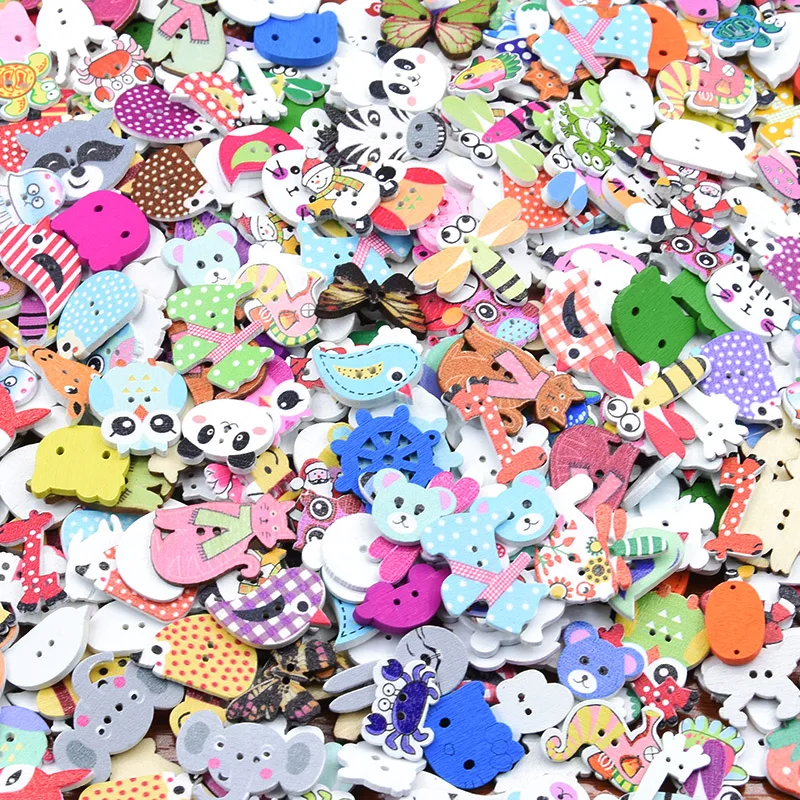 50 шт. деревянные пуговицы для шитья одежды 5-30 мм | Дом и сад