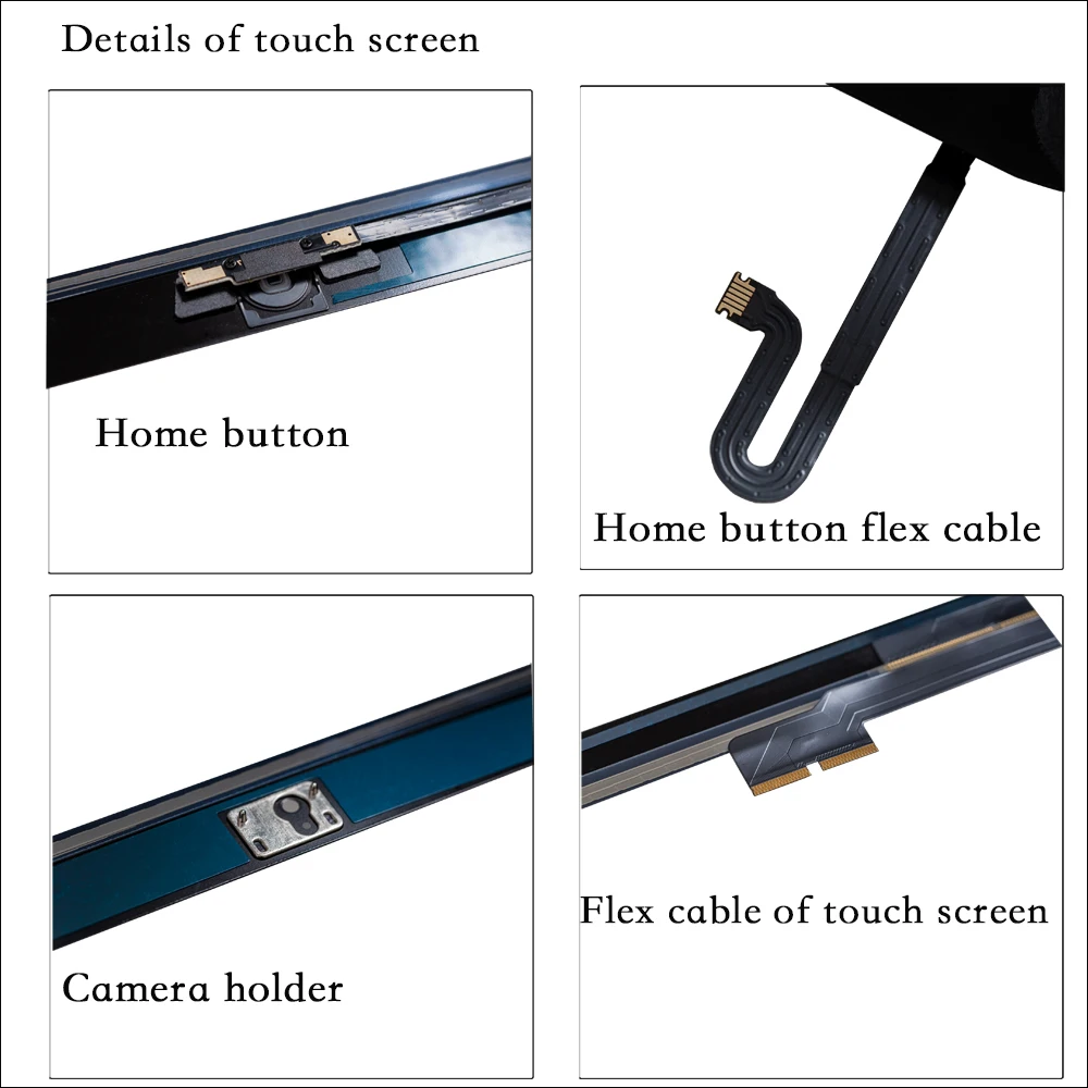 Дигитайзер сенсорного экрана в сборе для iPad 4 с кнопкой Home + клей наклейка A1458 A1459