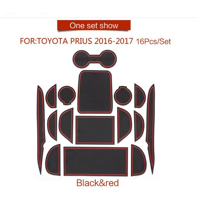 Анти-грязный коврик для Toyota Prius 50 XW50 двери паз ворота слот подставка Противоскользящий коврик салоны машины гелевая прокладка резиновая коврик