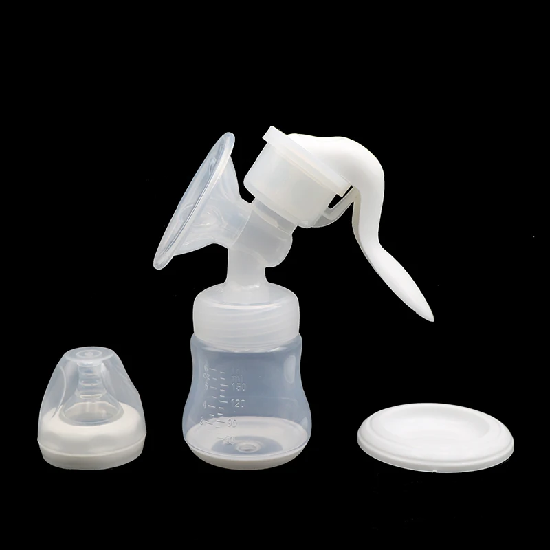 Manual Breast Pump Powerful With 180ml Feeding Milk Bottles BPA Free Infant Baby Nipple Suction Breasts Pumps Bottle Sucking | Мать и