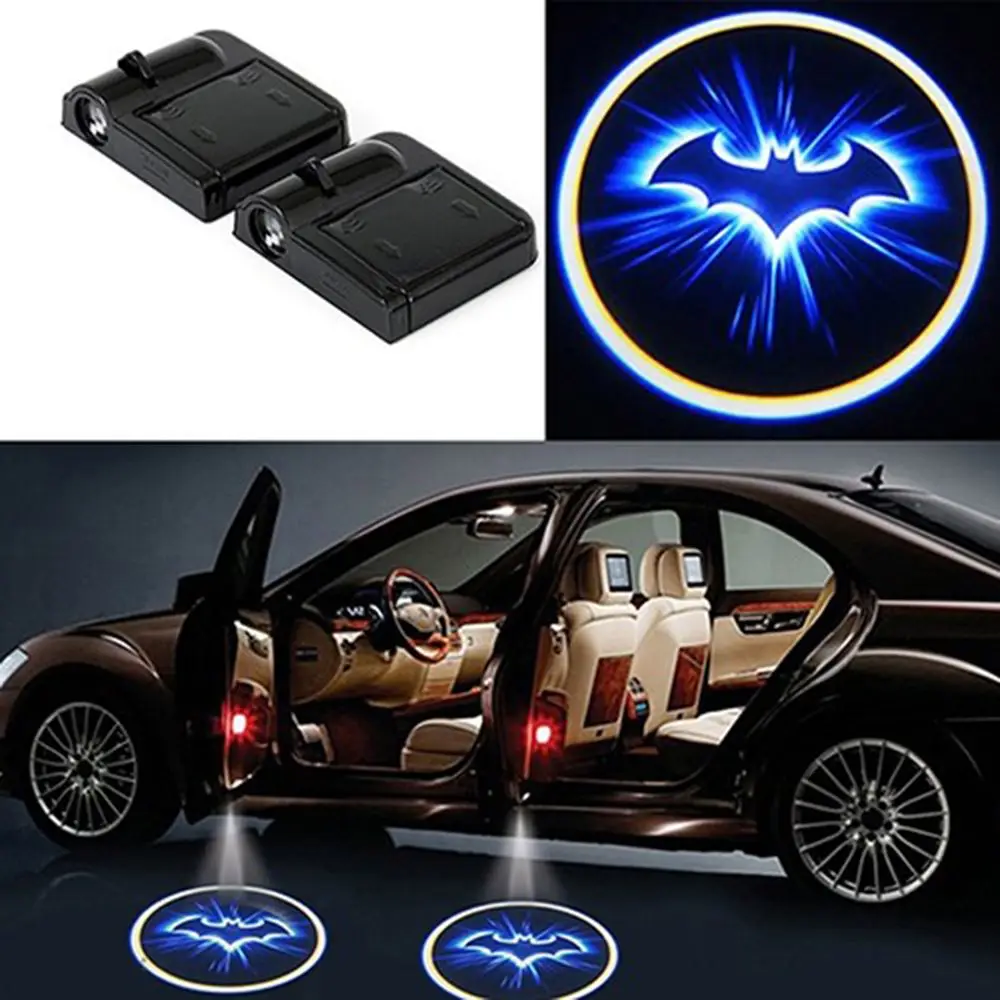 

1 PC Wireless Car Light Bat Logo Door Decor Shadow LED Welcome Laser Projector Lamp Car Interior Light Accessories Ornaments