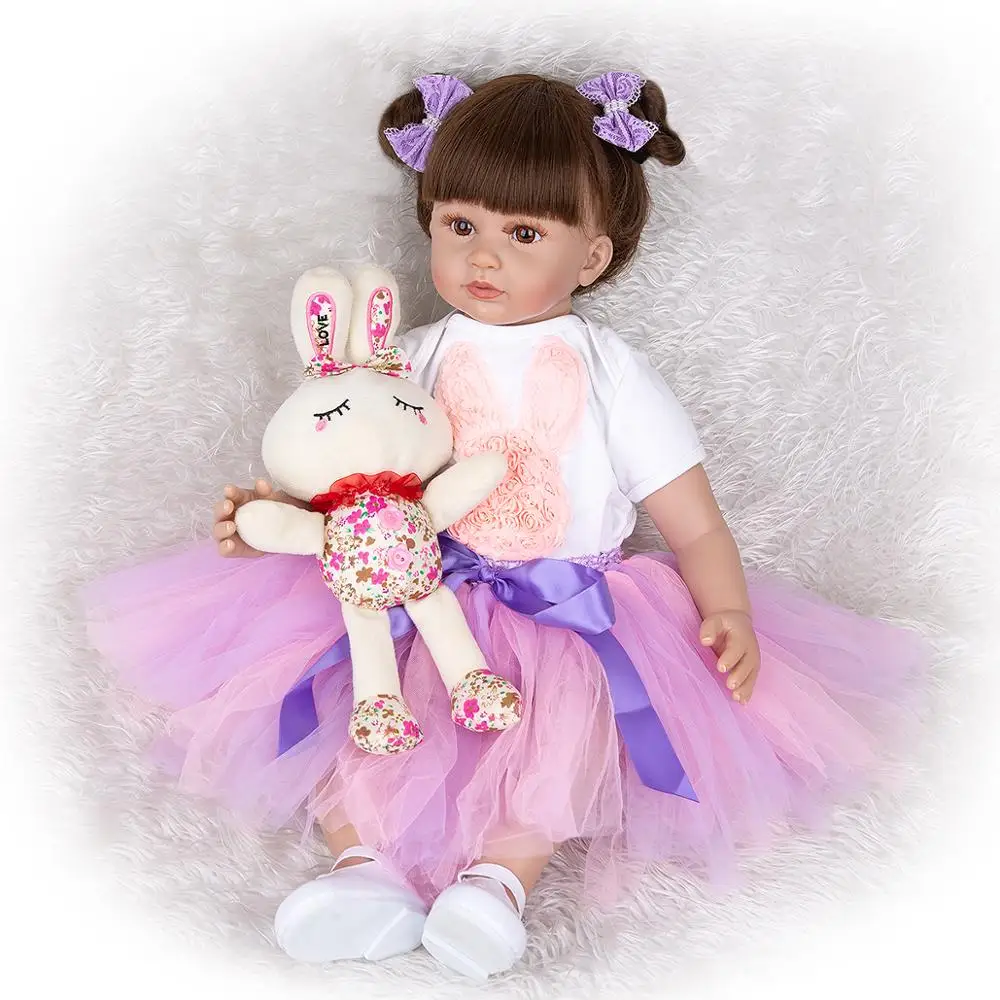 KEIUMI 60 CM Reborn Doll Soft Cloth Body Beautiful Princess Girl Toddler Neweborn Baby For Toys Birthday Gift | Игрушки и хобби