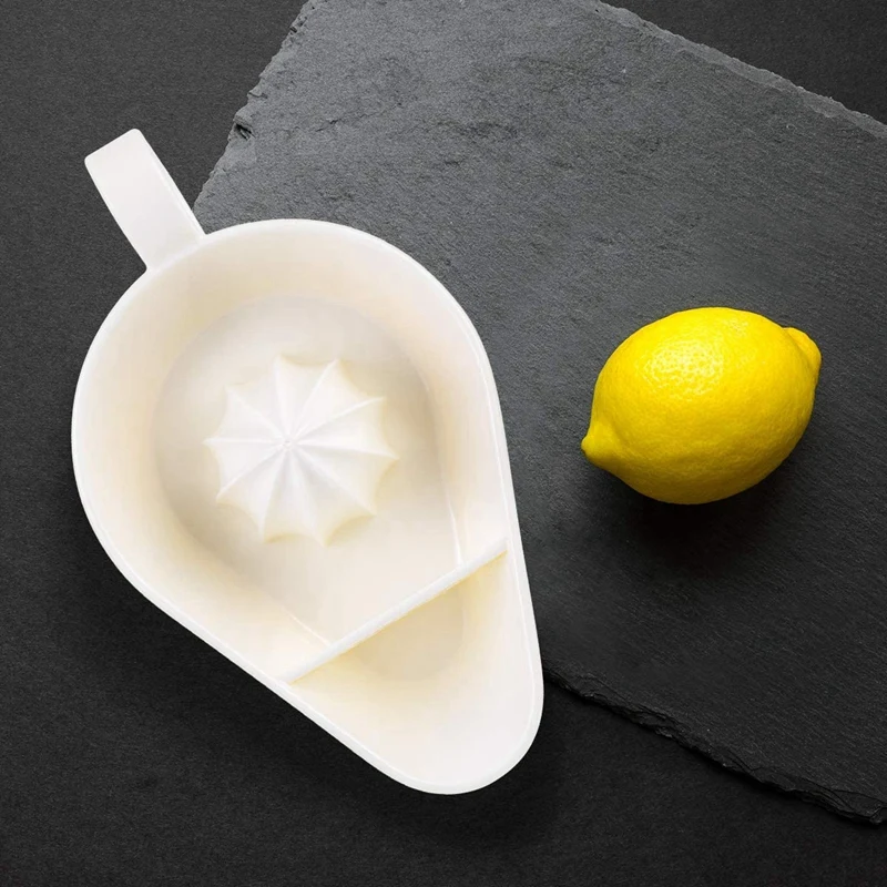 

2 Pack Citrus Orange Squeezer Lemon Manual Hand Juicer Creative Lemon Squeezer Maker with Filter Base,White