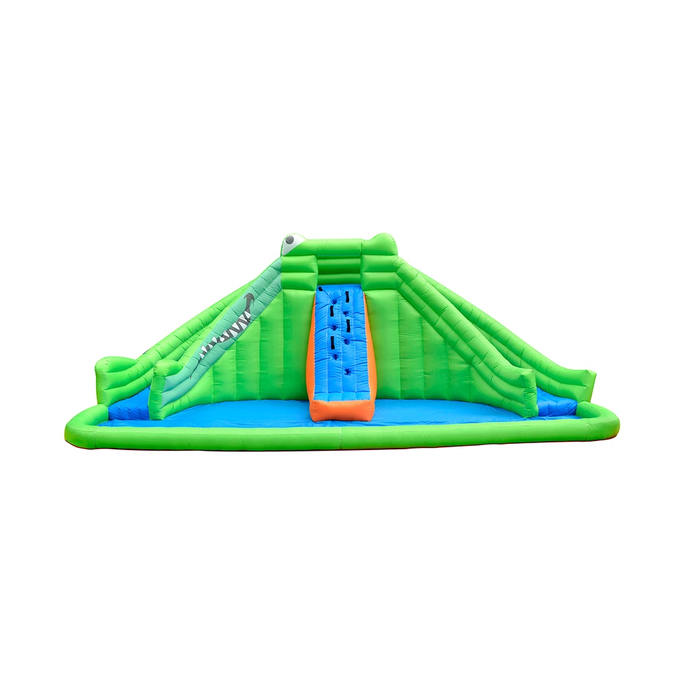 

Inflatable Bounce House with Double Water Slide Big Water Pool Bouncy Castle Climbing Park for Kids Party