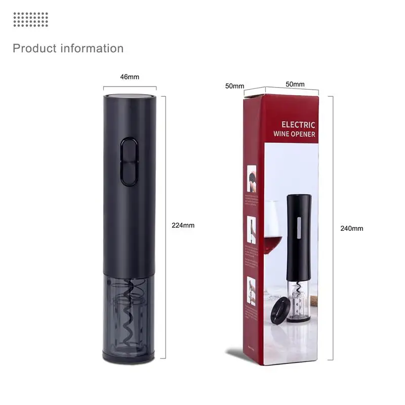 electric red wine corkscrew automatic grape wine bottle opener illuminated foil cutter take out cork kitchen gadgets keychain free global shipping