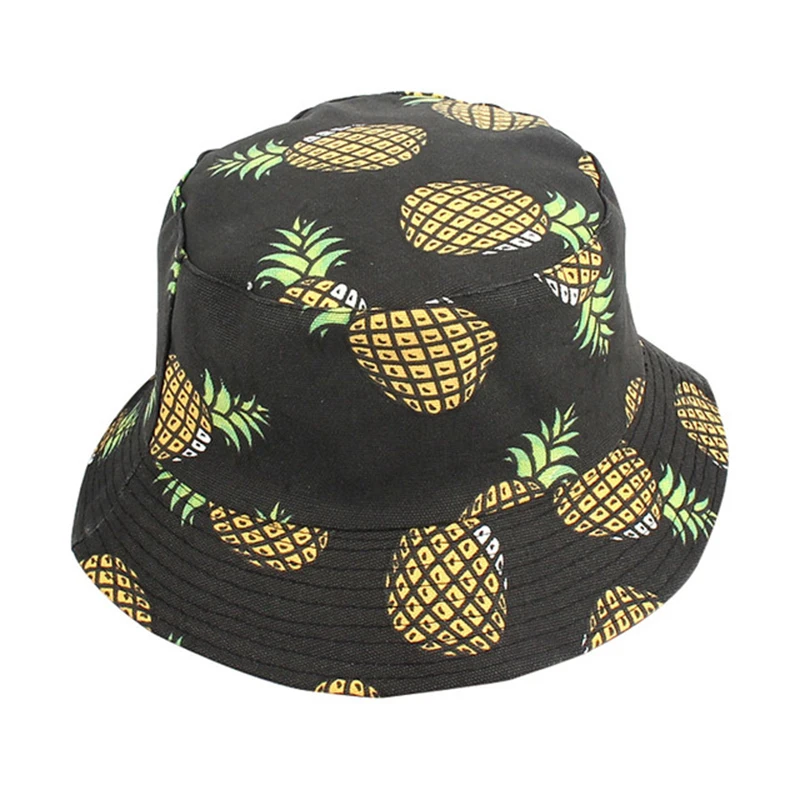 Панама с белым ананасом Женская шляпа от солнца принтом для активного отдыха