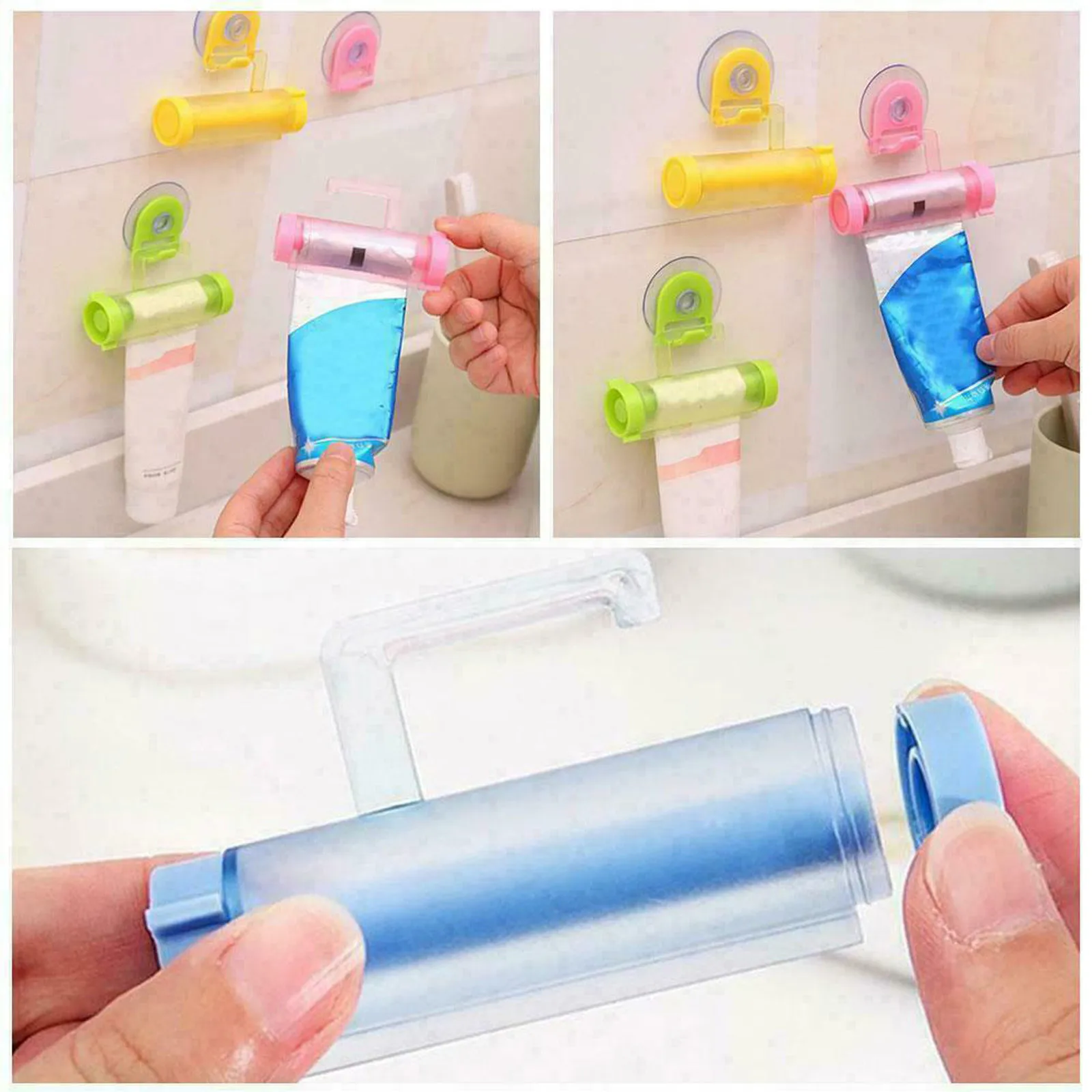 Dispensador creativo de pasta de dientes, tubo exprimidor con soporte de ventosa,...