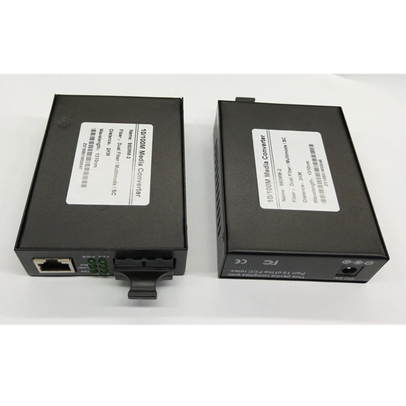 40 км 1000 м Одномодовый двухволоконный гигабитный медиаконвертер 1310nm SC/UPC