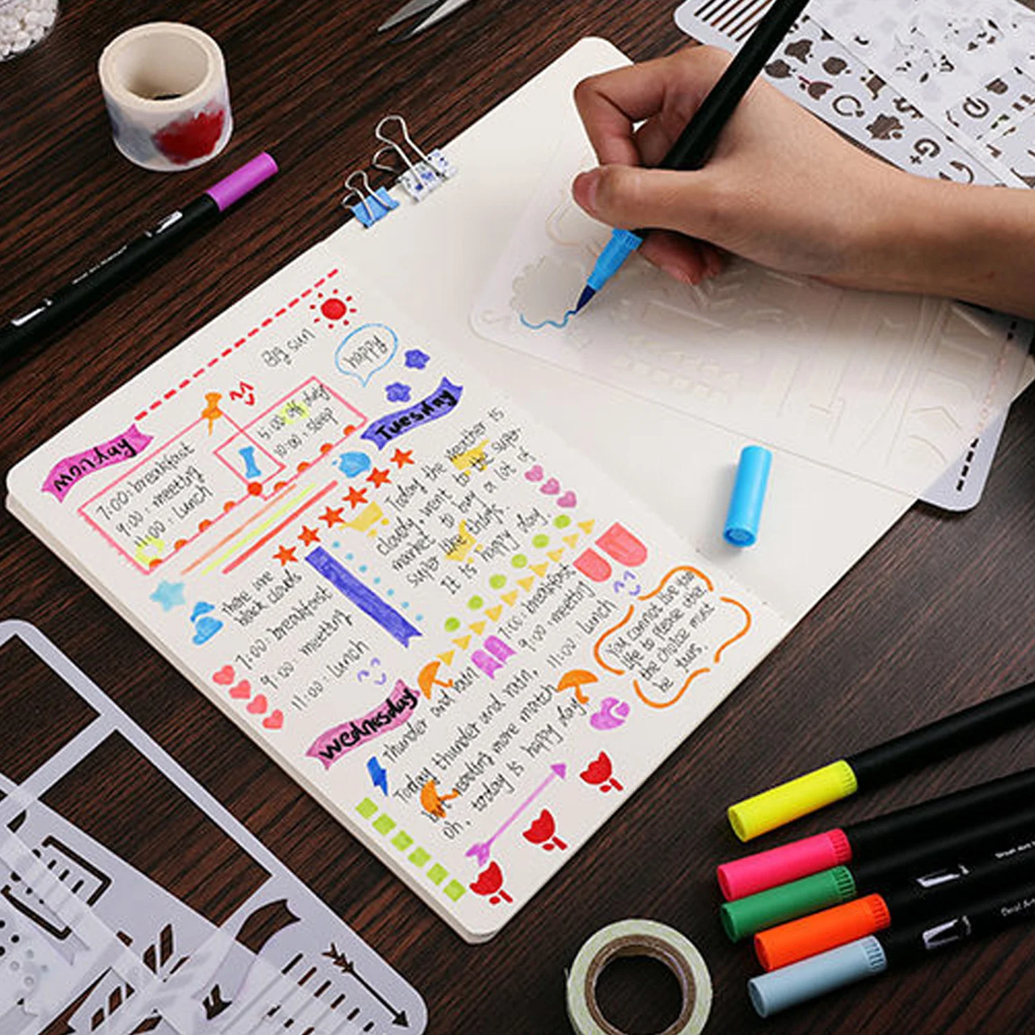 Кисть для рисования акварелью 12 цветов двойной наконечник маркер детей и