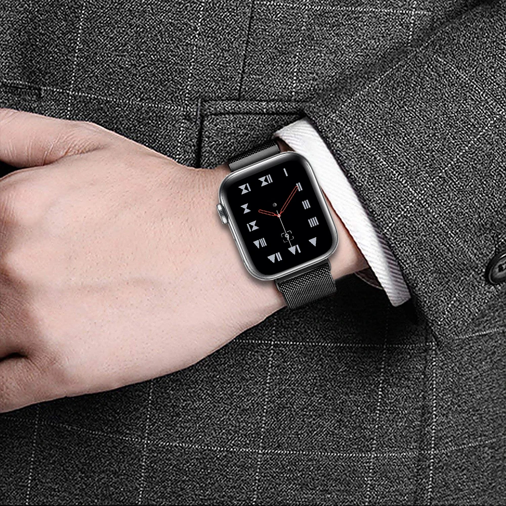 Joyozy для Apple Watch ремешок из нержавеющей стали модный металлический спортивный браслет из нержавеющей стали ремешок для iWatch Series5 4 3 2 1