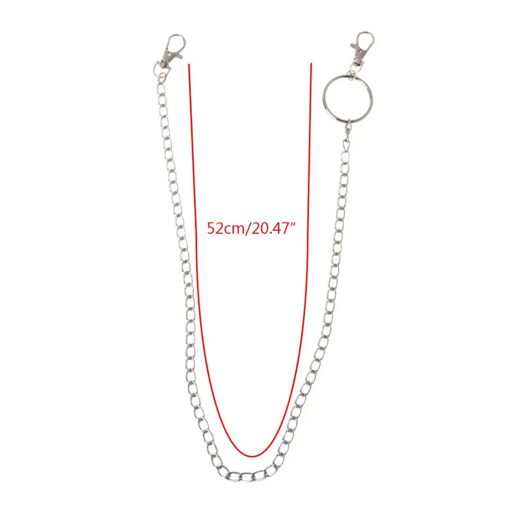 Длинный металлический кошелек цепь поводок брюки Жан брелок кольцо клип мужские