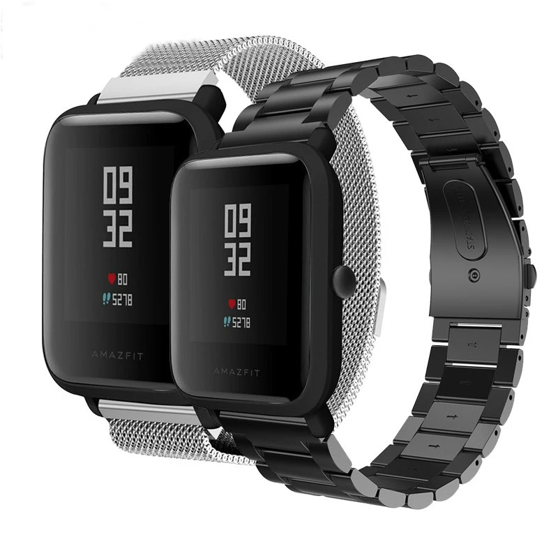Металлический браслет Milanese для Huami AMAZFIT Bip 20 мм из нержавеющей стали ремешки часов