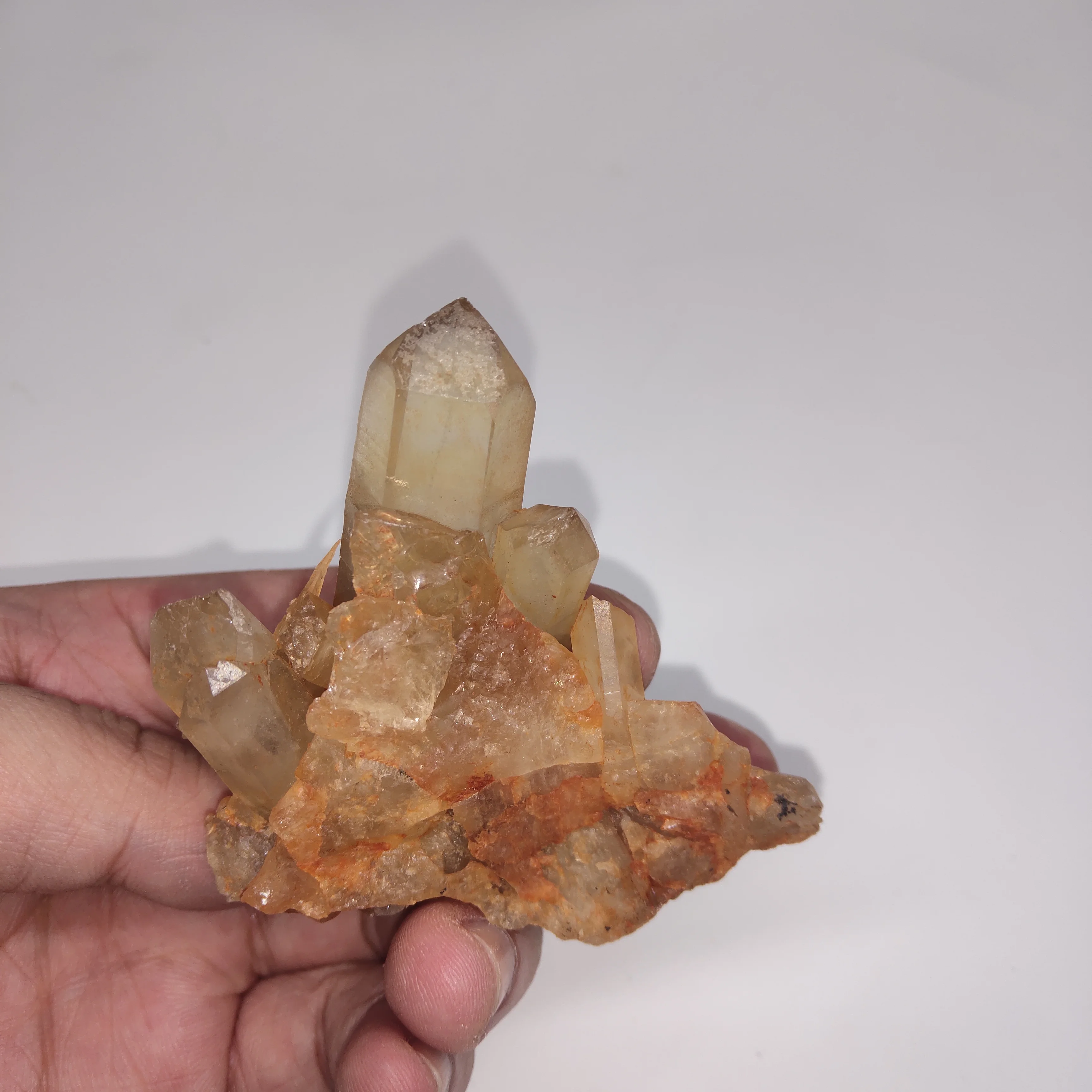 # XQ582 (97 г) натуральный цитрин кварцевый кластер кристаллический камень