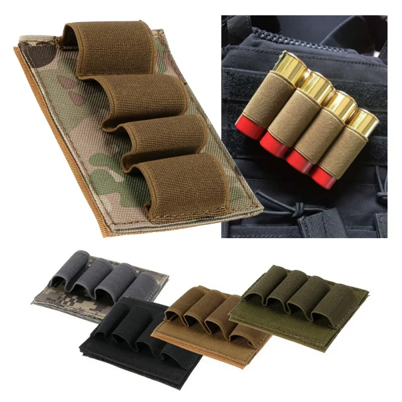 

4 Holes Tactical Ammo Pouch Portable Heavy-duty Utility Hunting Ammo Pouch Outdoor Storage Bags Holders Accosseries