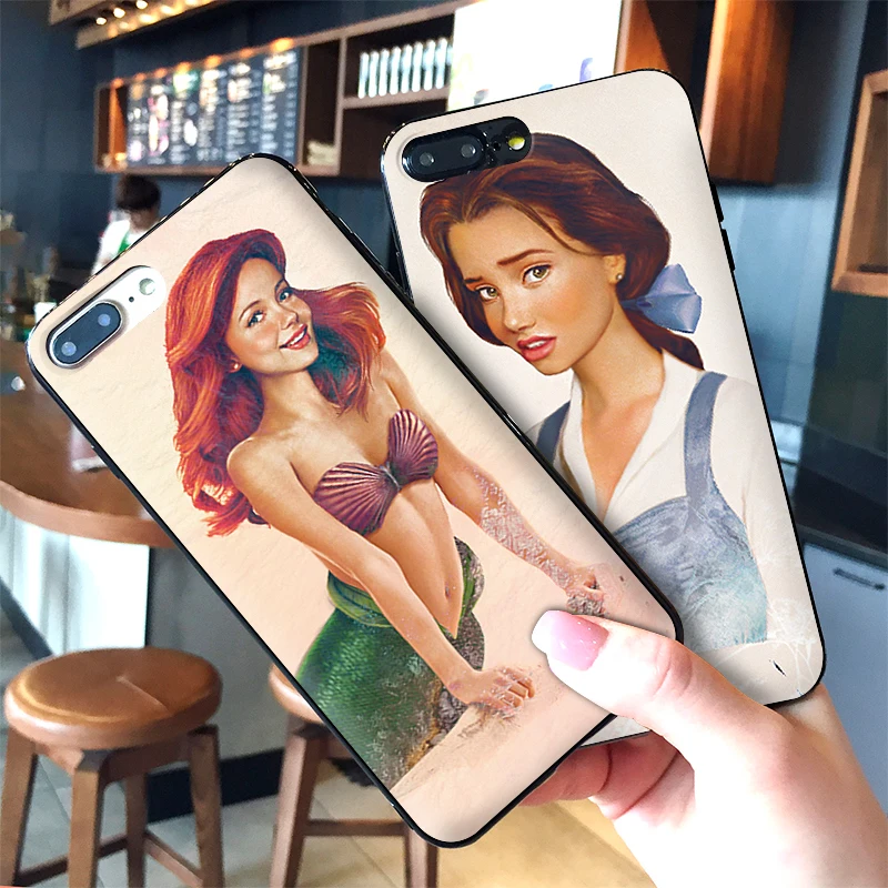 Роскошный черный чехол для телефона с изображением сказочной принцессы Xiaomi Redmi 7