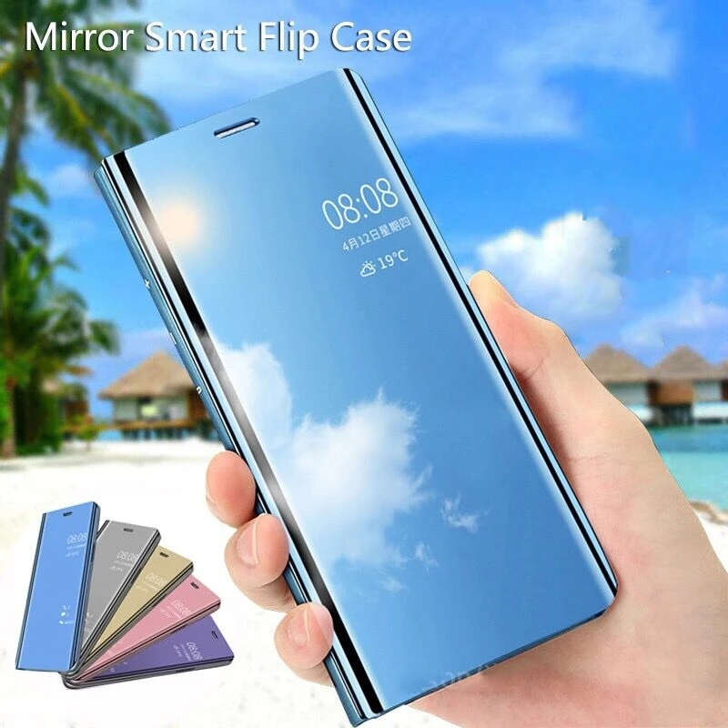 

Case For Samsung Galaxy A51 A71 A21s A21 A31 A11 A41 A01 A81 A91 M51 M31 5G Cover Clear View Mirror Smart PU Leather Flip Case