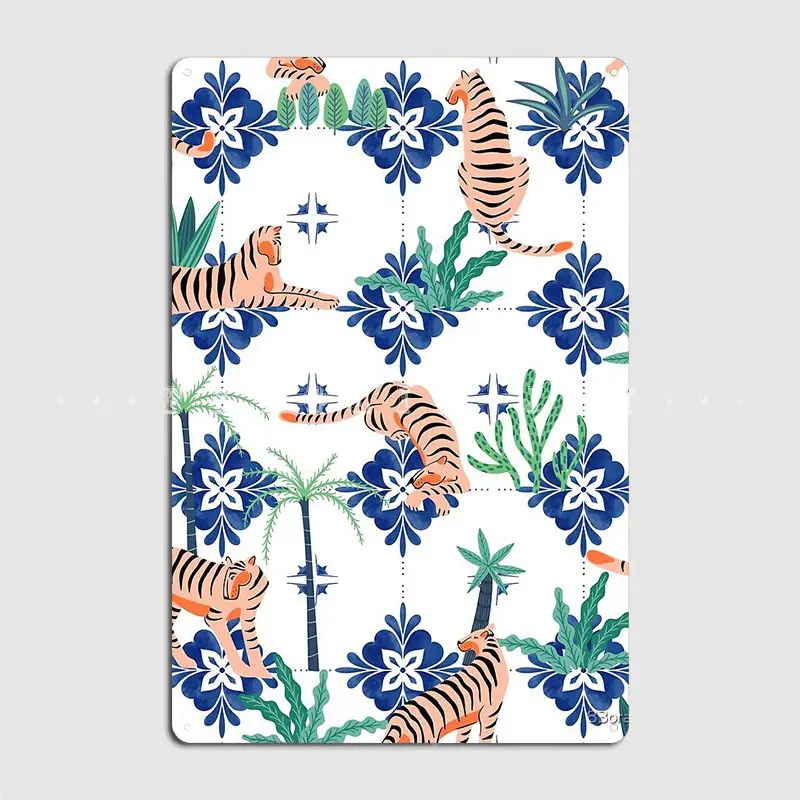 

Плакат Тигр в Марокко, металлическая табличка, стена, паб, клуб, бар, забавные тарелки, жестяной плакат