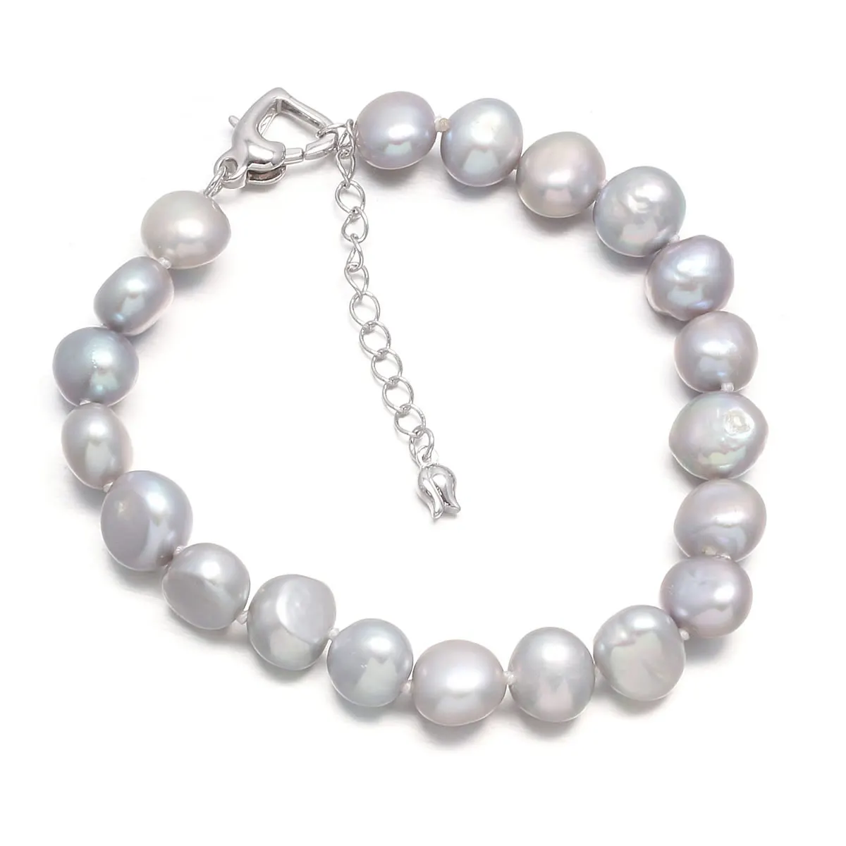 

New Natural Freshwater Pearl Bracelets For Women Classic Style White/Grey Pearl Jewelry Gifts Fashion Bracelet Bangle