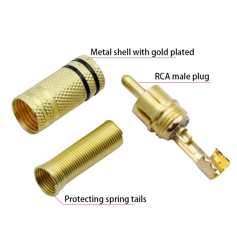 2 шт./1 пара позолоченные разъемы RCA папа | Обустройство дома