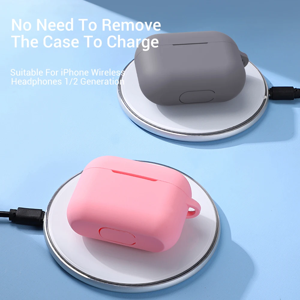 Чехол TOPK для наушников Airpods Pro силиконовый защитный беспроводной Bluetooth чехол Apple