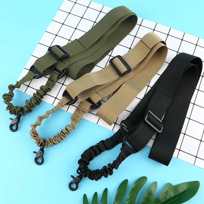 

Heavy Tactical One 1 American Single Point Rifle Sling Adjustable Bungee Hunting Shoulder Strap Length for Airsoft Gun Sling