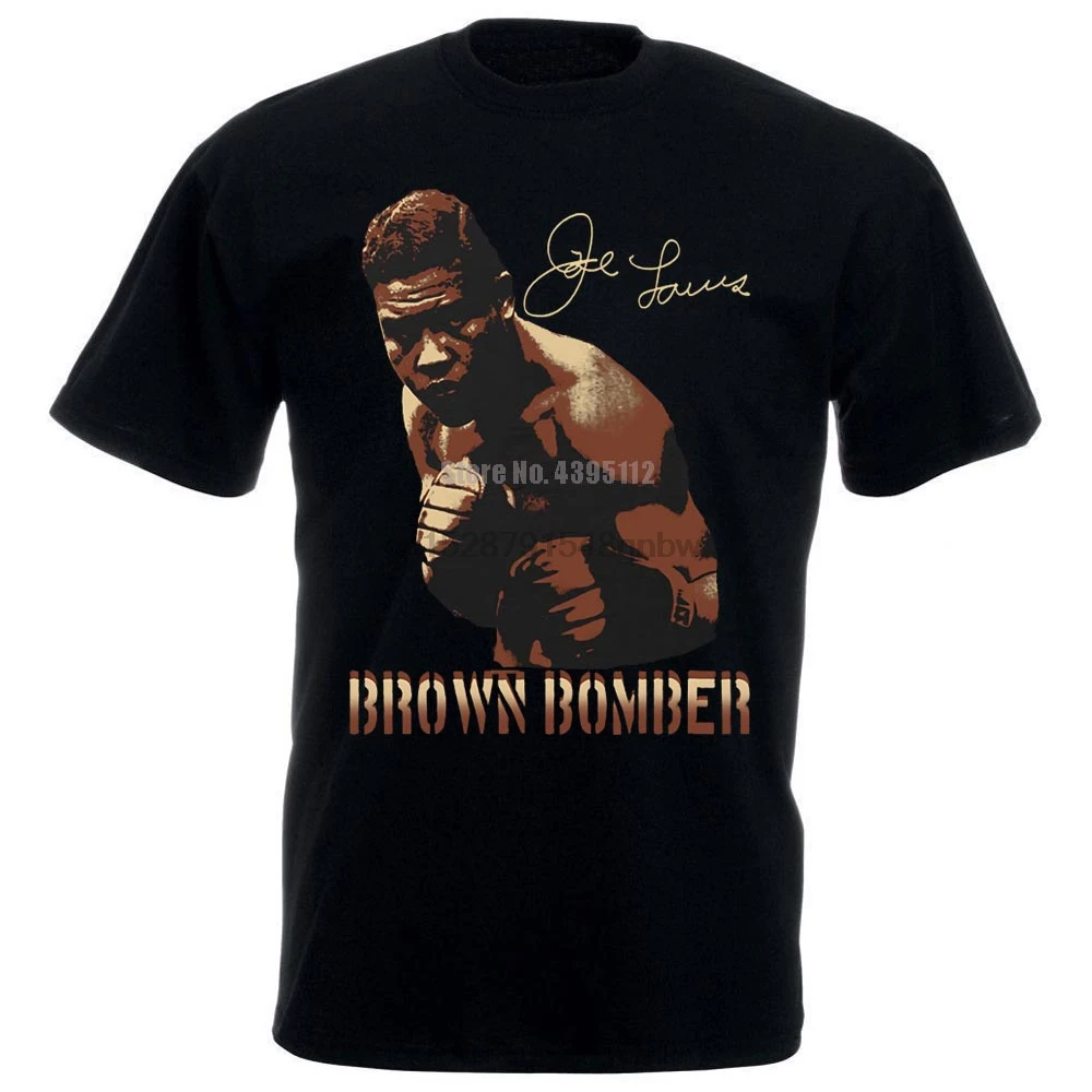 Футболка Джо Луис боксеры перчатки легенды коричневый Бомбер новая хлопковая