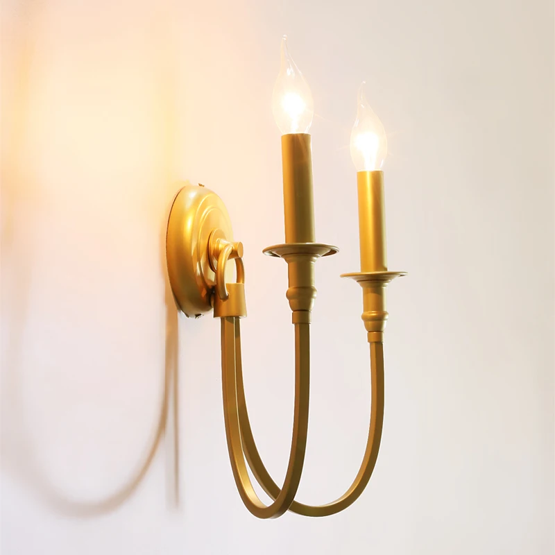 Большой 2 предмета светодиодный настенный светильник в помещении ing E14 латунный