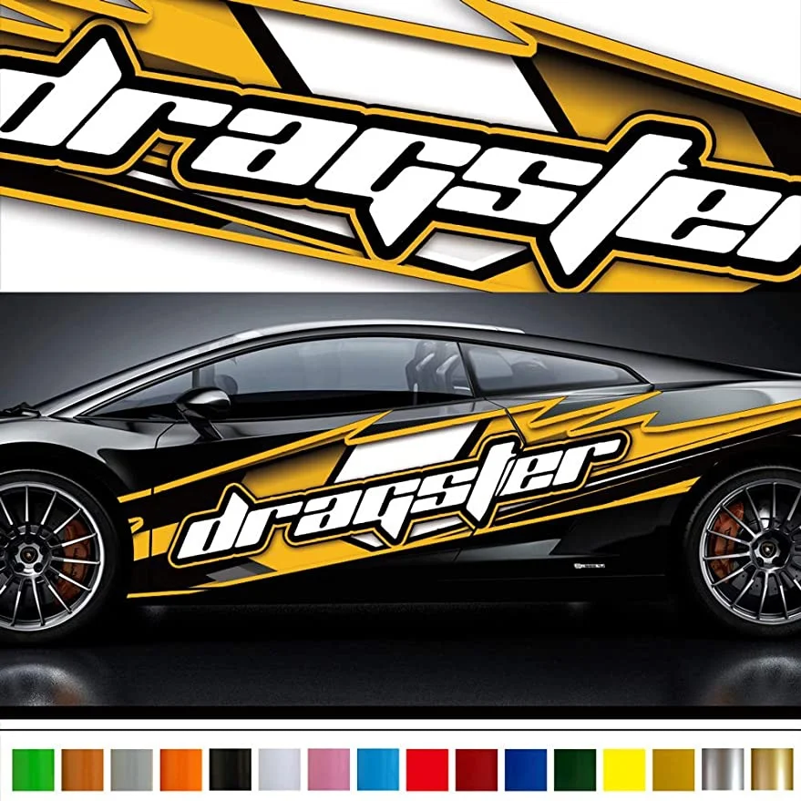 2 шт. универсальная боковая юбка Автомобильная дверная Наклейка автомобильные