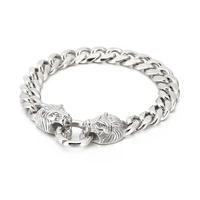 rock hip hop accessories mens bracelets fashion personality lion head male stainless steel bracelet
