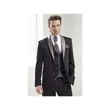 2022 mais recente prata xale colarinho design masculino preto ternos feitos sob encomenda dois botões moda casual wear blazer 3 peças magro (1)