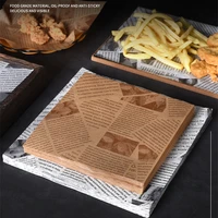 goldbaking 100 piece rectangle bg food wax paper fry burger wrapping paper squares basket liners picnic baking greaseproof sheet